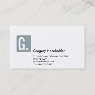 SQ Corporate No6 Silver Grey Visitekaartje