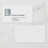 SQ Corporate No6 Silver Grey Visitekaartje (Voorkant / Achterkant)