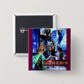 SQ "Genesis"-Button - Xander's Logo Vierkante Button 5,1 Cm (Voorkant /achterkant)