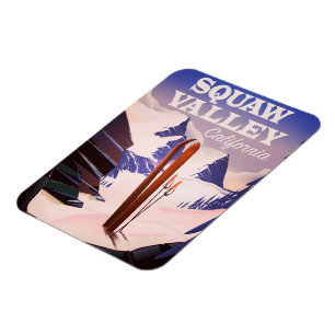 Sqaw Valley California reisposter. Magneet
