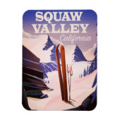 Sqaw Valley California reisposter. Magneet (Verticaal)