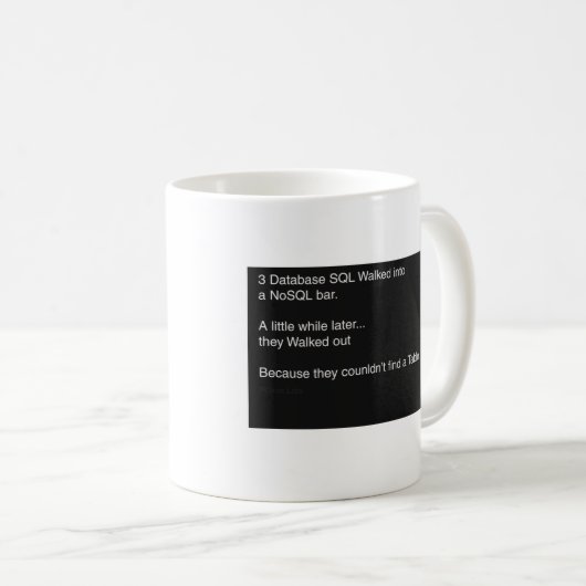 SQL Computer Mug Koffiemok (Voorkant rechts)