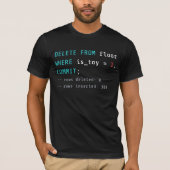 SQL DELETE FROM Vloer Codeer Grap T-shirt (Voorkant)