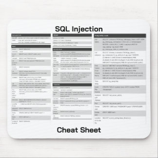 SQL Injectiecommandanten op papier Muismat