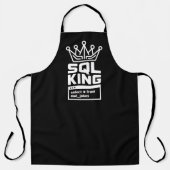 SQL Koning Database Papa Jokes BBQ Grillen Schort (Voorkant)