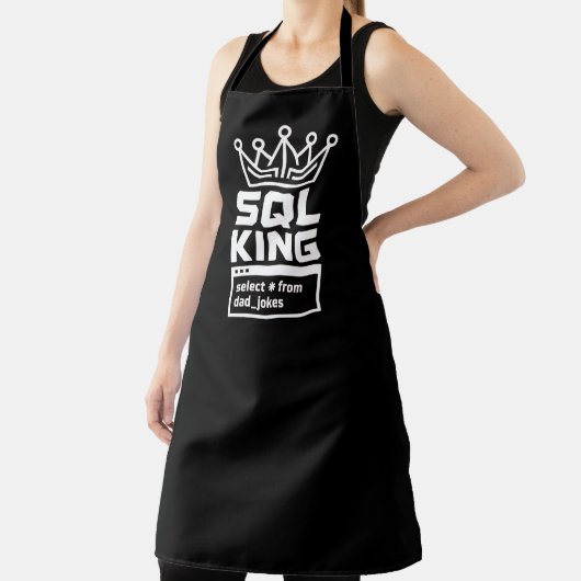 SQL Koning Database Papa Jokes BBQ Grillen Schort (Insitu)