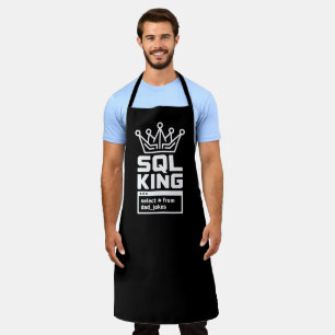 SQL Koning Database Papa Jokes BBQ Grillen Schort
