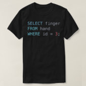 SQL Middle Finger T-shirt (Design voorkant)