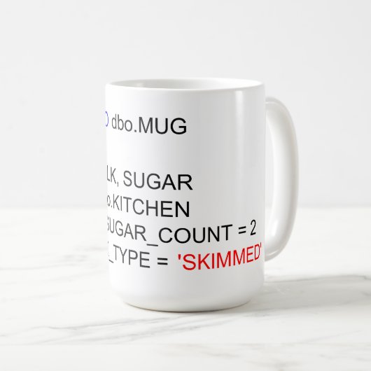 SQL PROGRAMMERING TEA-MOK KOFFIEMOK (Voorkant rechts)