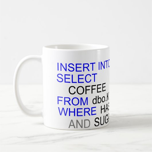 SQL Server Programmers Coffee Mok (Links)