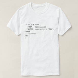 SQL-specialist: Ik T-shirt