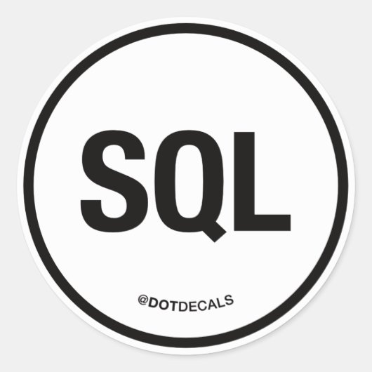 SQL STICKER (Voorkant)