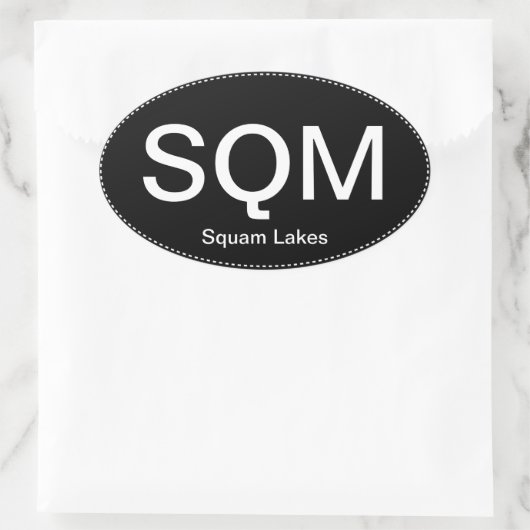 SQM Ovale Bumpersticker Ovale Sticker (Tas)