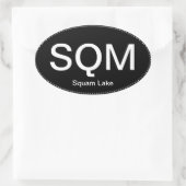 SQM Ovale Bumpersticker Ovale Sticker (Tas)