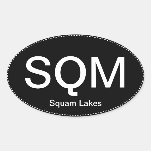 SQM Ovale Bumpersticker Sticker (Voorkant)