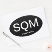 SQM Ovale Bumpersticker Sticker (Envelop)