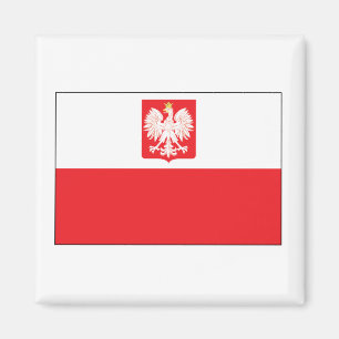 SqPoland Falcon Flag Square Magnet