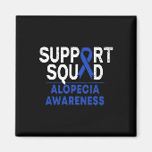 Squad Alopecia Awareness Blue als lintkrijger Magneet (Voorkant)