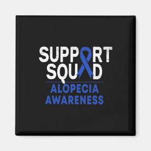 Squad Alopecia Awareness Blue als lintkrijger Magneet