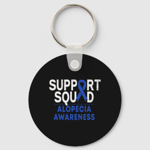 Squad Alopecia Awareness Blue als lintkrijger Sleutelhanger