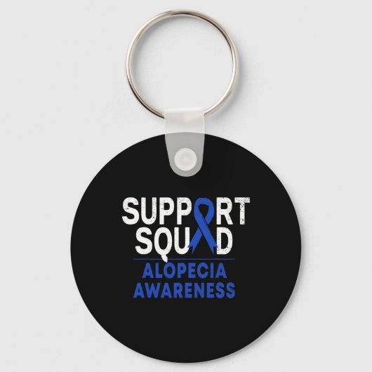 Squad Alopecia Awareness Blue als lintkrijger Sleutelhanger (Voorkant)