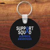 Squad Alopecia Awareness Blue als lintkrijger Sleutelhanger (Voorkant)