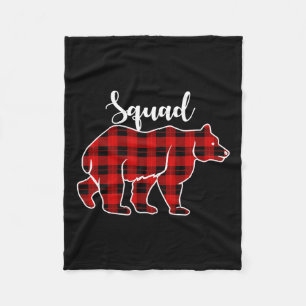 Squad Beer Rood Plaid Kerstkostuum Matching Fa Fleece Deken