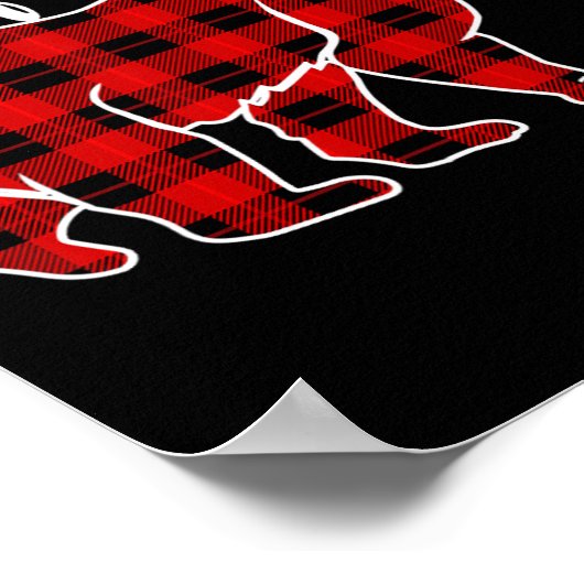 Squad Beer Rood Plaid Kerstkostuum Matching Fa Poster (Hoek)