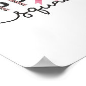 Squad Borstkanker Bewustzijn Leopard Roze Lint Poster (Hoek)