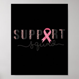 Squad Borstkanker Bewustzijn Leopard Roze Lint Poster