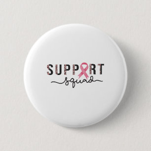 Squad Borstkanker Bewustzijn Leopard Roze Lint Ronde Button 5,7 Cm