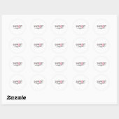 Squad Borstkanker Bewustzijn Leopard Roze Lint Ronde Sticker (Vel)