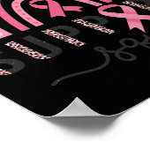 Squad Borstkanker Bewustzijn Leopard Roze Regenboo Poster (Hoek)