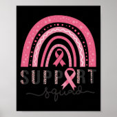 Squad Borstkanker Bewustzijn Leopard Roze Regenboo Poster (Voorkant)