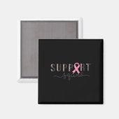 Squad Borstkanker Bewustzijn Luipaard Roze Lint Magneet (Voorkant / Achterkant)