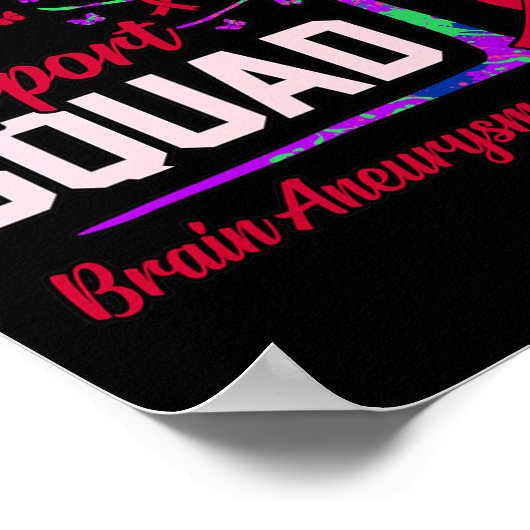 Squad Brain Aneurysm Awareness Month Support Graph Poster (Hoek)