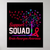 Squad Brain Aneurysm Awareness Month Support Graph Poster (Voorkant)