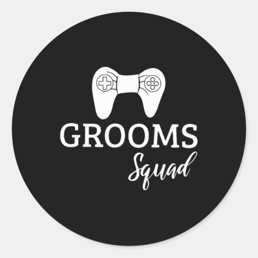 Squad Bruiloft Bachelor Party Bruiloft Feest Plezi Ronde Sticker (Voorkant)