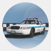 Squad Checkerband Blauwe Stickers (Voorkant)