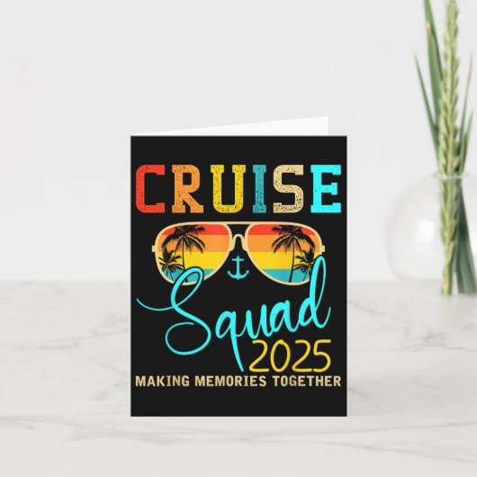 Squad Crew Cruise 2025 Zomer Vakantie Matching Fa Kaart (Voorkant)