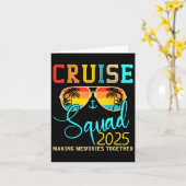 Squad Crew Cruise 2025 Zomer Vakantie Matching Fa Kaart (Gele Bloem)