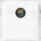 Squad Crew Cruise 2025 Zomervakantie Matching Fa Ronde Sticker (Tas)