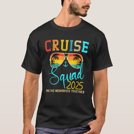 Squad Crew Cruise 2025 Zomervakantie Matching Fa T-shirt (Voorkant)