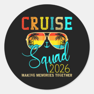 Squad Crew Cruise 2026 Zomer Vakantie Matching Fa Ronde Sticker