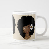 Squad Doelen | Zwarte Afro | Beige Grote Koffiekop (Rechts)