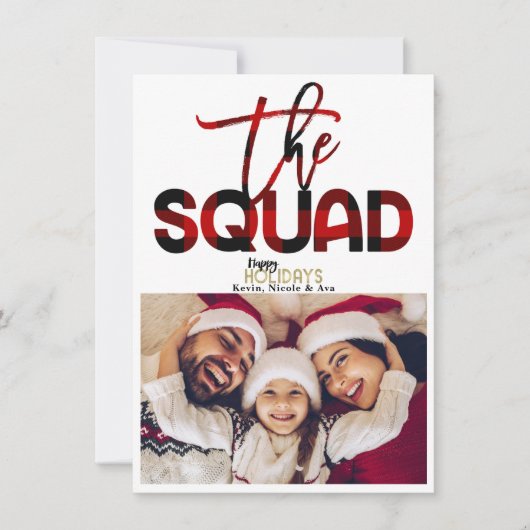 SQUAD Family kerstfeestay - fotokaart Kaart (Voorkant)