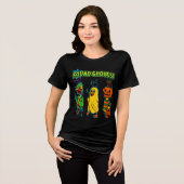 Squad Geesten Grappig Halloween Eend Pompoen Spook Tri-Blend Shirt (Voorkant volledig)