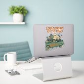 Squad Geesten Op De Weg Retro Halloween Bemanning Sticker (Laptop op bureau)