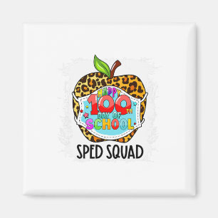 Squad Gelukkige 100ste Dag Van School Gezichtsmask Magneet