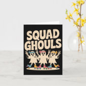 Squad Ghosts komt overeen met grappige Halloween 6 Kaart (Gele Bloem)